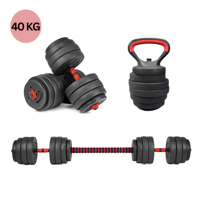 20/30/40Kg Dumbbell Barbell Weight Set Pair of Hand Weights Gym Fitness Workout