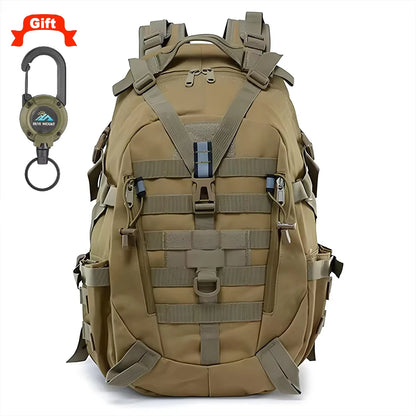 40L Camping Backpack Men's Bag Travel Bags Tactical Molle Climbing Rucksack Hiking Outdoor Reflective Shoulder Fishing Bag