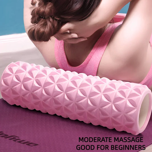 3D Diamond Foam EVA Massage Roller Hollow Yoga Column Fitness Equipment For Muscle Physiotherapy And Sports Rehabilitation Rolle