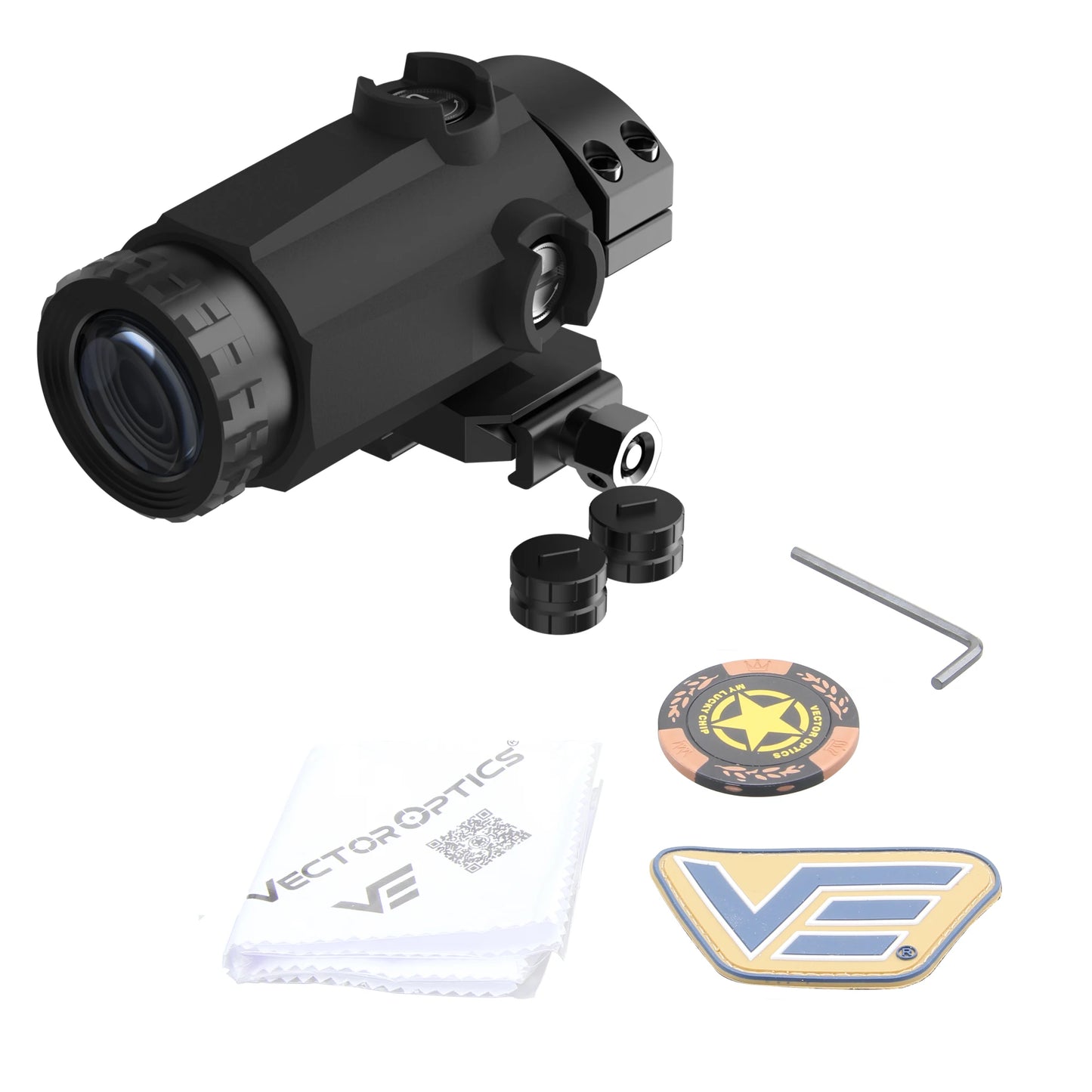 Vector Optics-Maverick-III 3x22 Magnifier with Rubber Armed, Long Eye Relief, Fit Maverick/Scrapper Red Dot Scope Sight, AR 15