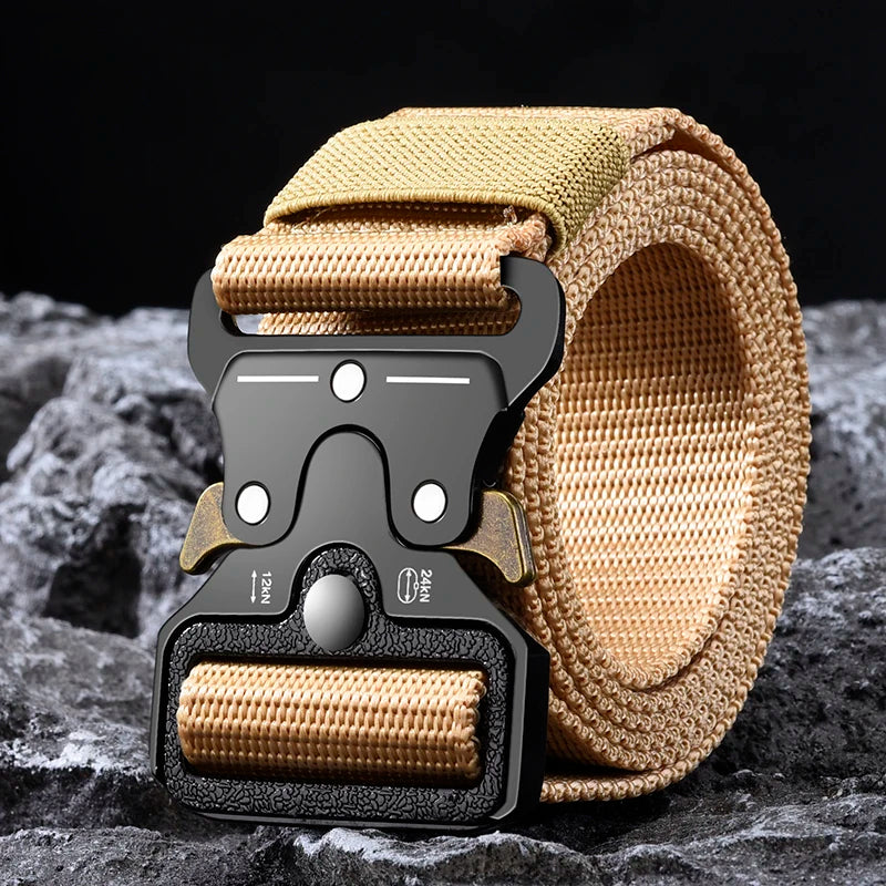 Men's Belt Outdoor Hunting Tactical Mens Belt Multifunctional Combat Survival High Quality Canvas Nylon Mens Belt Sport Belt