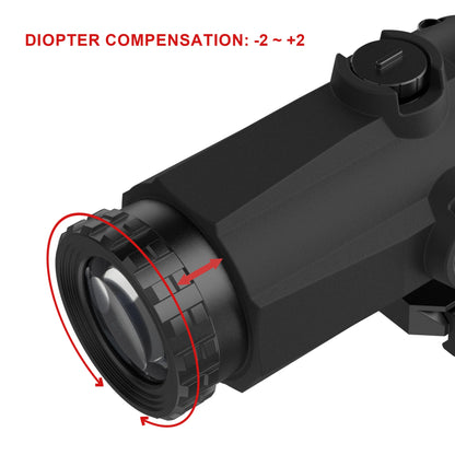 Vector Optics-Maverick-III 3x22 Magnifier with Rubber Armed, Long Eye Relief, Fit Maverick/Scrapper Red Dot Scope Sight, AR 15