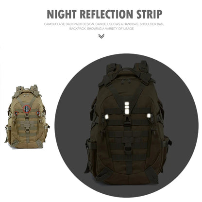 40L Camping Backpack Men's Bag Travel Bags Tactical Molle Climbing Rucksack Hiking Outdoor Reflective Shoulder Fishing Bag