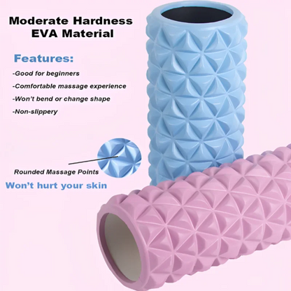 3D Diamond Foam EVA Massage Roller Hollow Yoga Column Fitness Equipment For Muscle Physiotherapy And Sports Rehabilitation Rolle