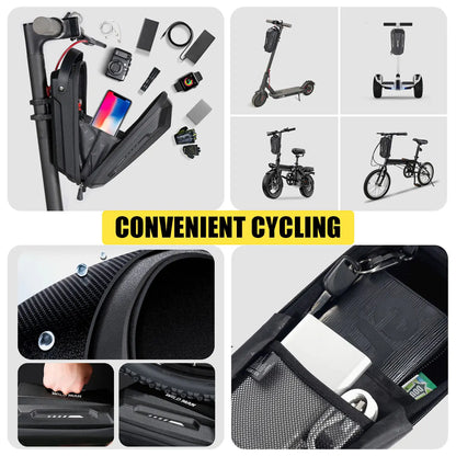 WILD MAN GD9X Bicycle MTB Electric Scooter EVA Hardshell Quick-release Pack, Handlebar Bag, Folding E-Bike Headbar Mount Bag